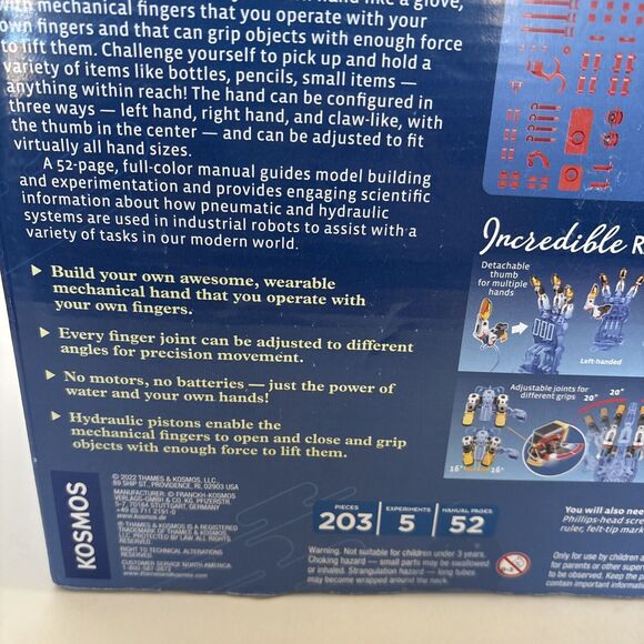 Thames & Kosmos Mega Cyborg Hand STEM Experiment Kit | Build Your Own GIANT NIB - Picture 7 of 8